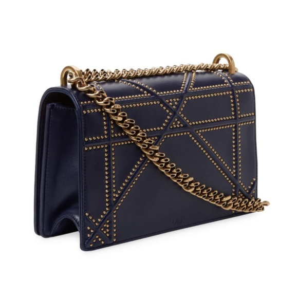 Dior Diorama Crossbody - Indigo Studded Lambskin - Picture 3 of 8